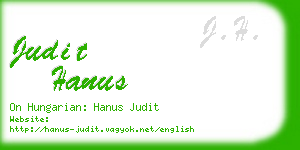 judit hanus business card